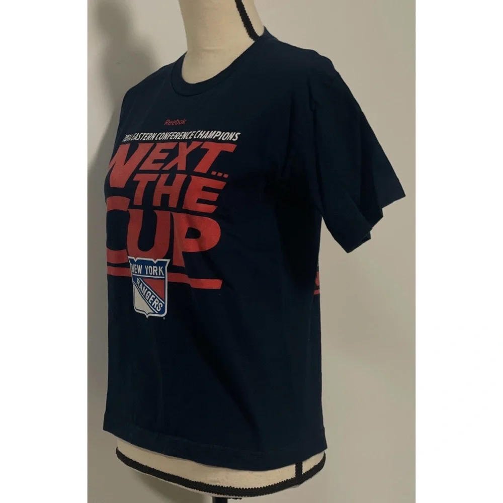 Kids Reebok NY Rangers 2014 Eastern Conference Championship T-Shirt Blue Size M - Picture 4 of 6